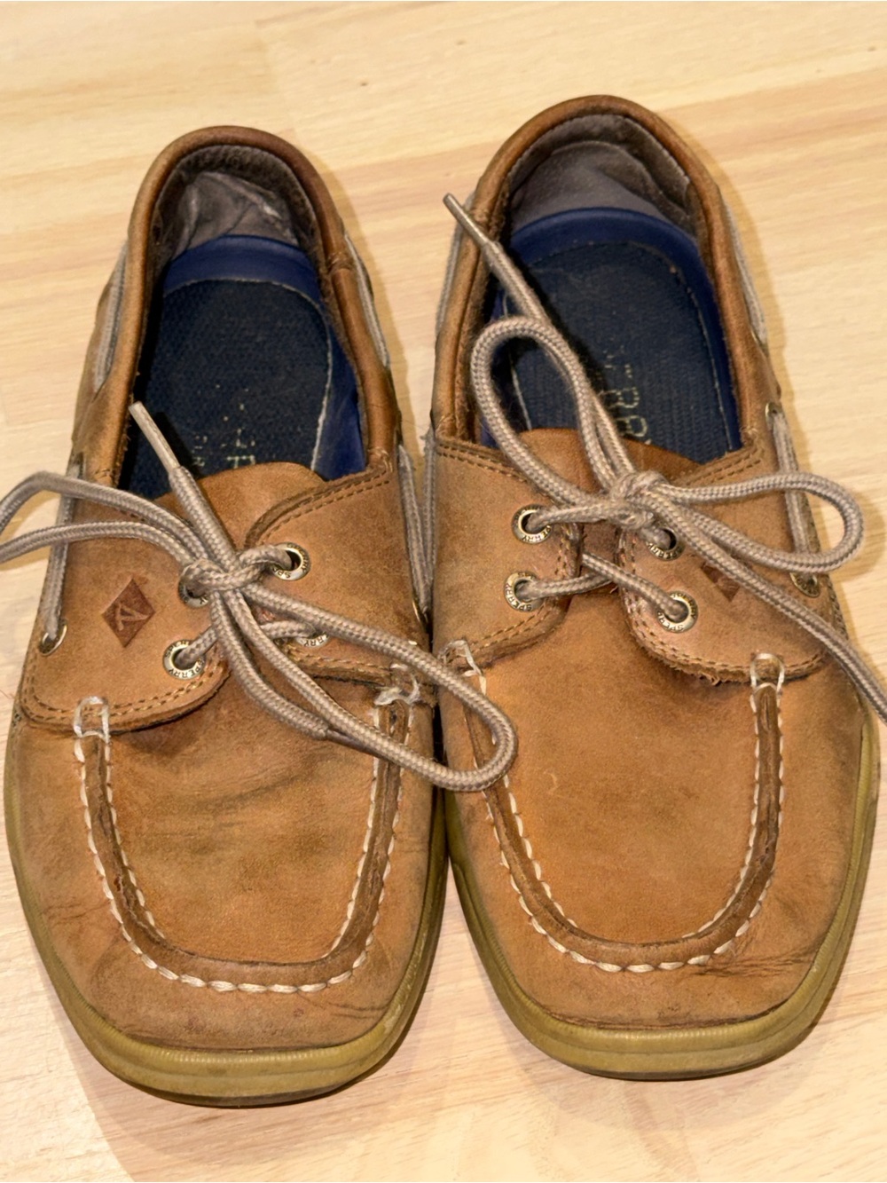 Sperry Tan Suede Moc Toe Boat Shoes